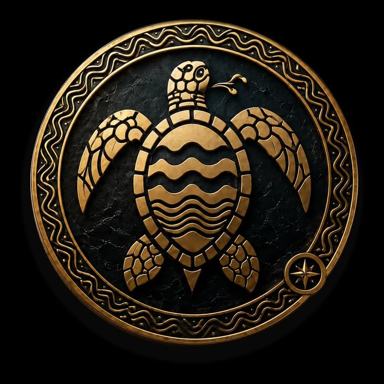 The H2ONU honu medallion