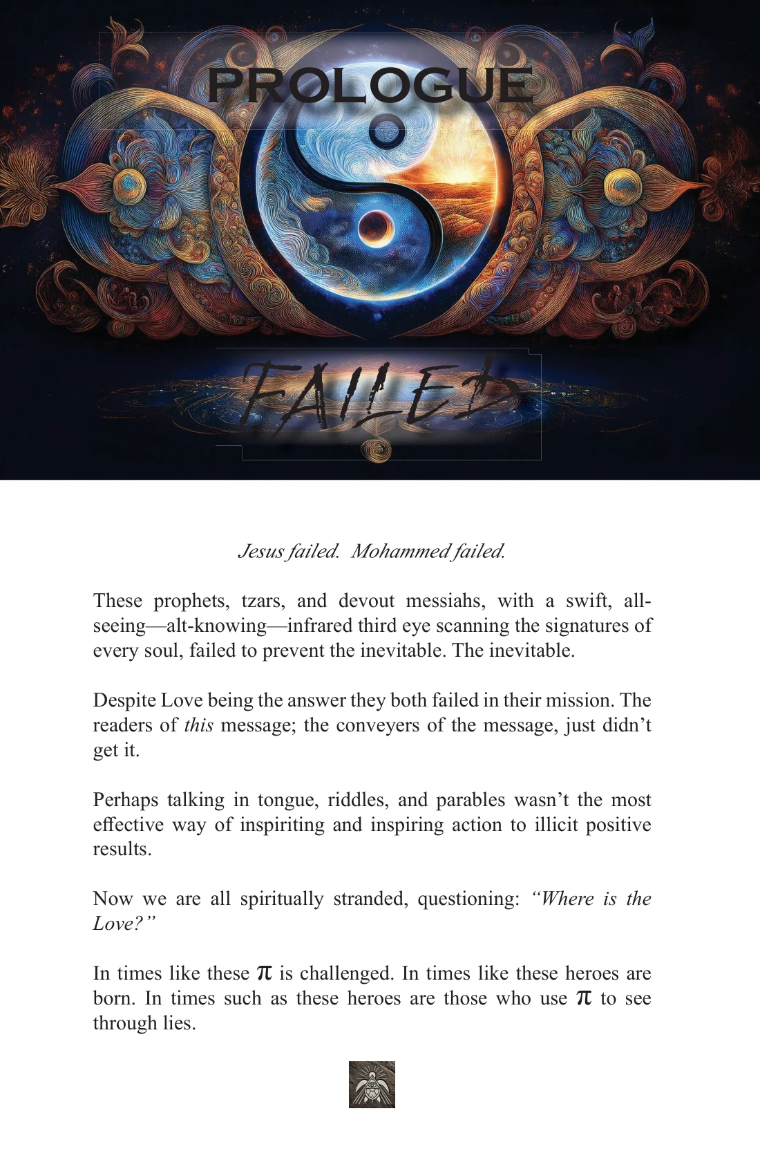 A full-color illustrated page from the H2ONU prologue